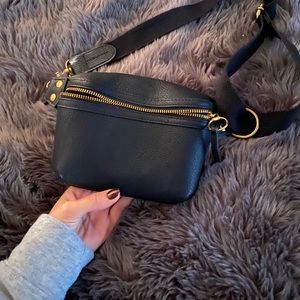 Brand new Target black leather fannypack/crossbody